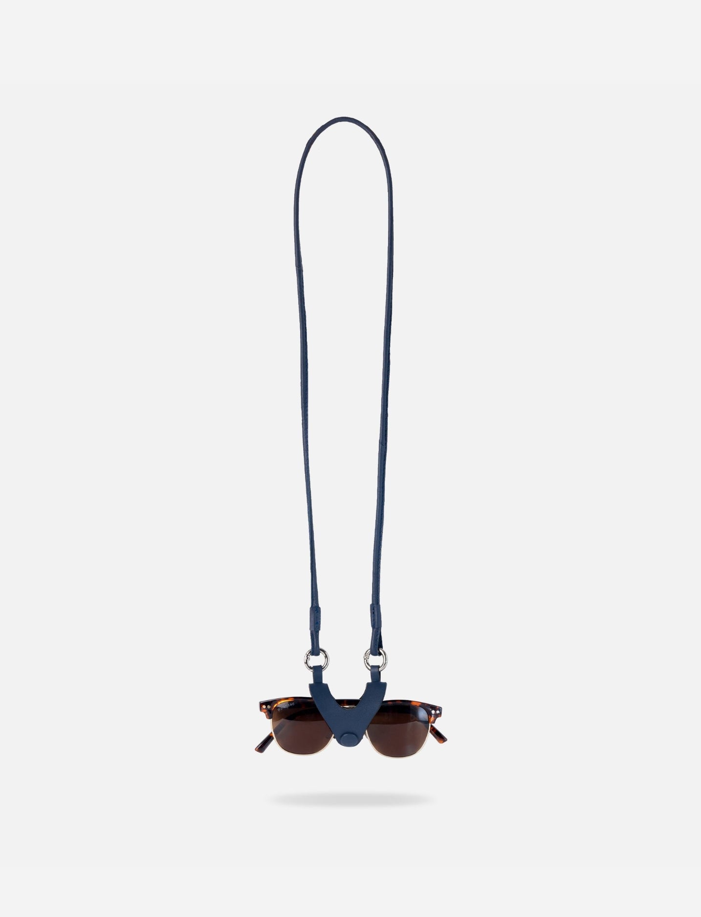 Designer Eyewear accessory Sunglass case holder blue with lanyard 