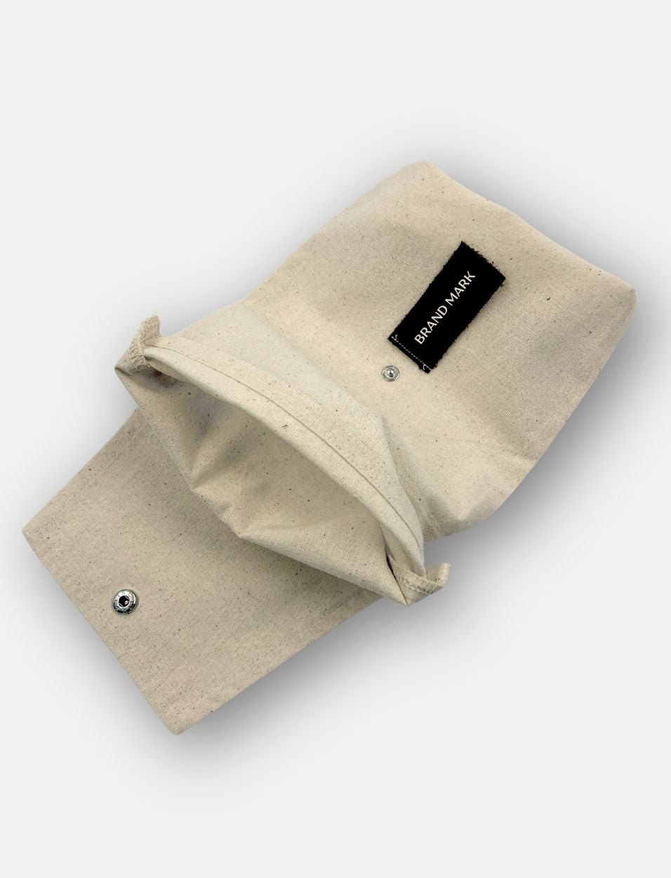 Small Cotton packaging pouch with leather