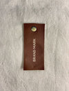 Medium Cotton Drawstring Pouch with leather