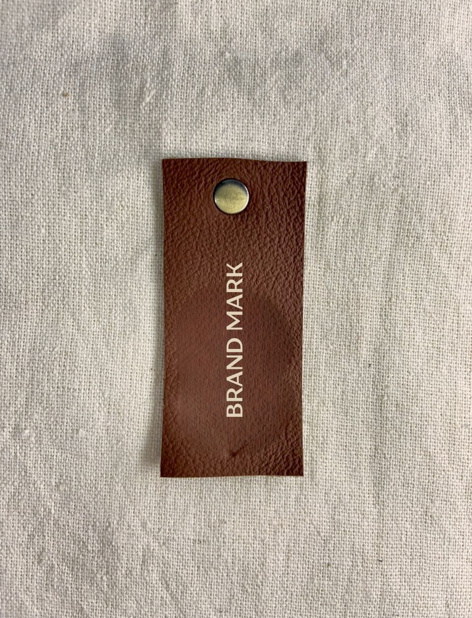 Medium Cotton Drawstring Pouch with leather