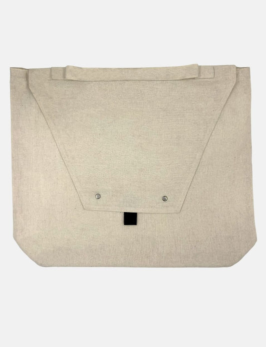 Large Cotton packaging bag with leather