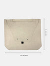 Large Cotton packaging bag with leather