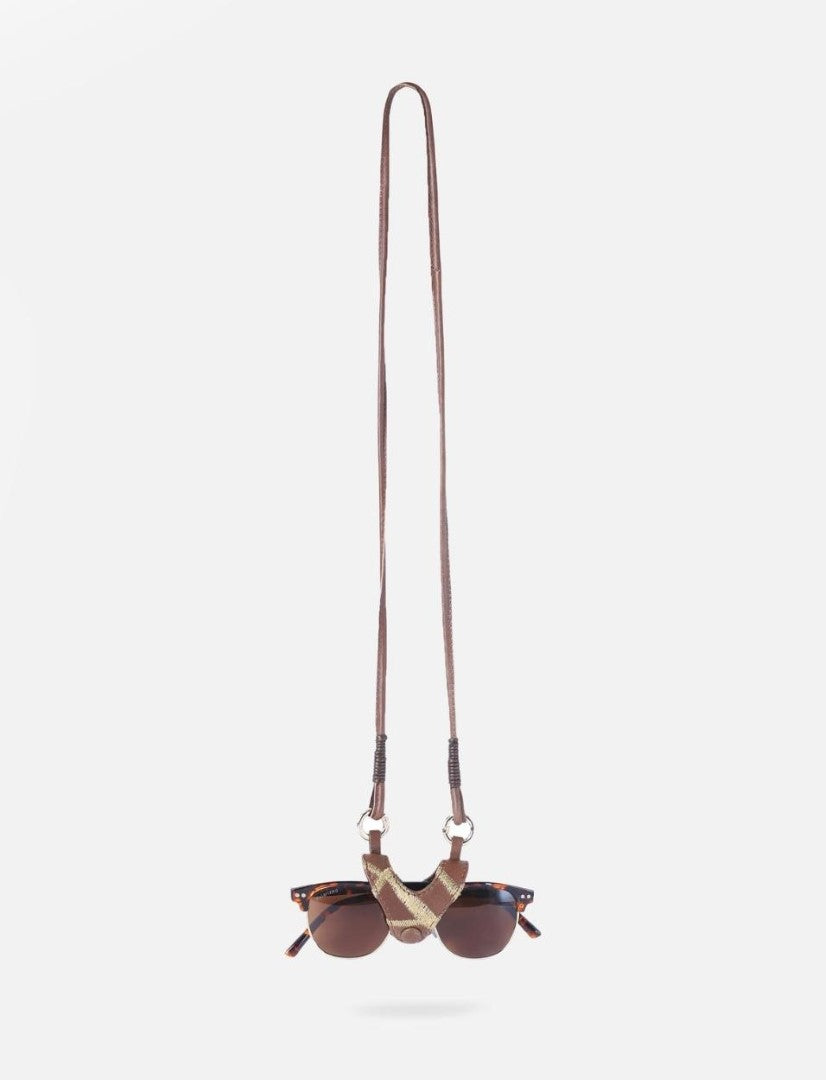 Designer Eyewear accessory Sunglass case holder Green Olive with lanyard 