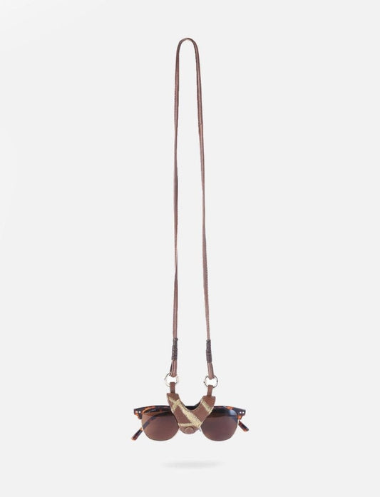 Designer Eyewear accessory Sunglass case holder Green Olive with lanyard 