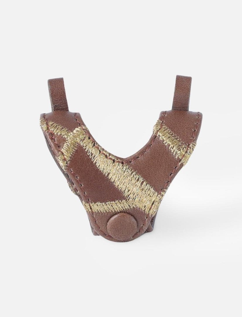 Designer Eyewear accessory Sunglass case holder Olive Gold with lanyard 