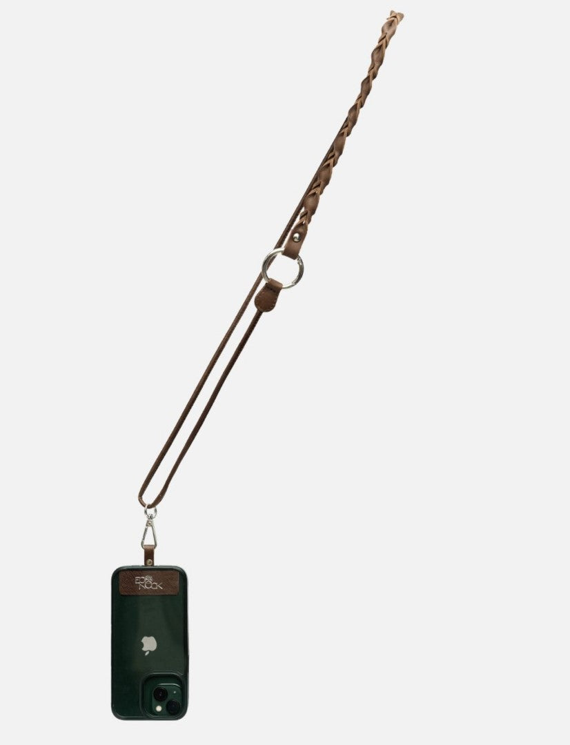 Shop Kin Phone Lanyard in Tan | Luxury Handcrafted Leather Accessory in ...