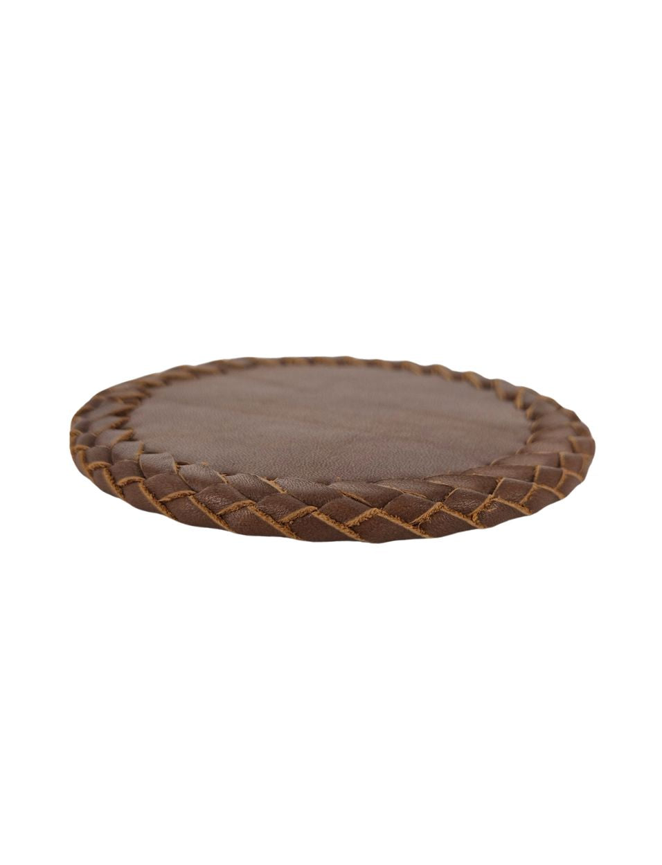 Round Leather Handmade Coaster for Cups & Mugs (Set of 6)
