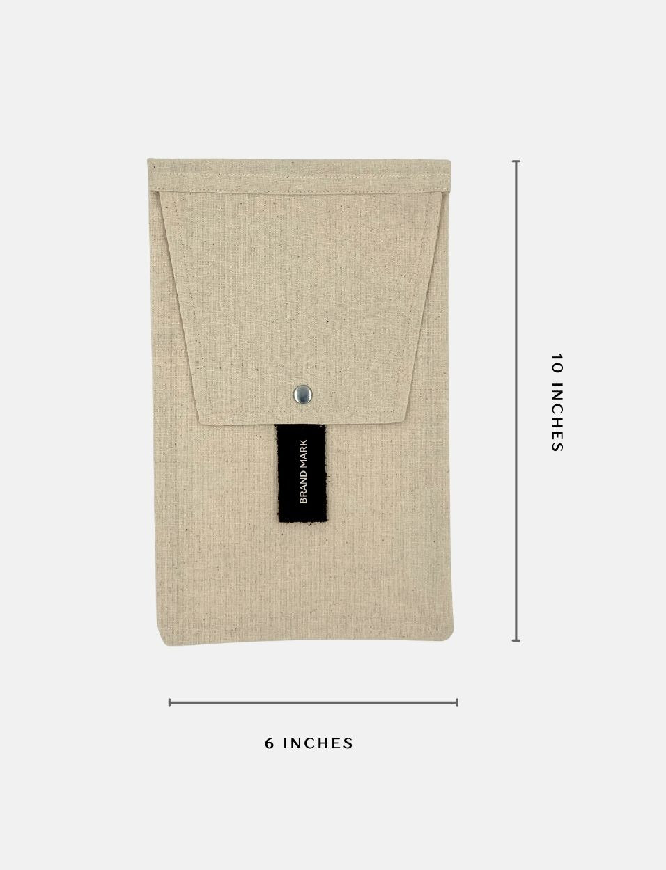 Small Cotton packaging pouch with leather