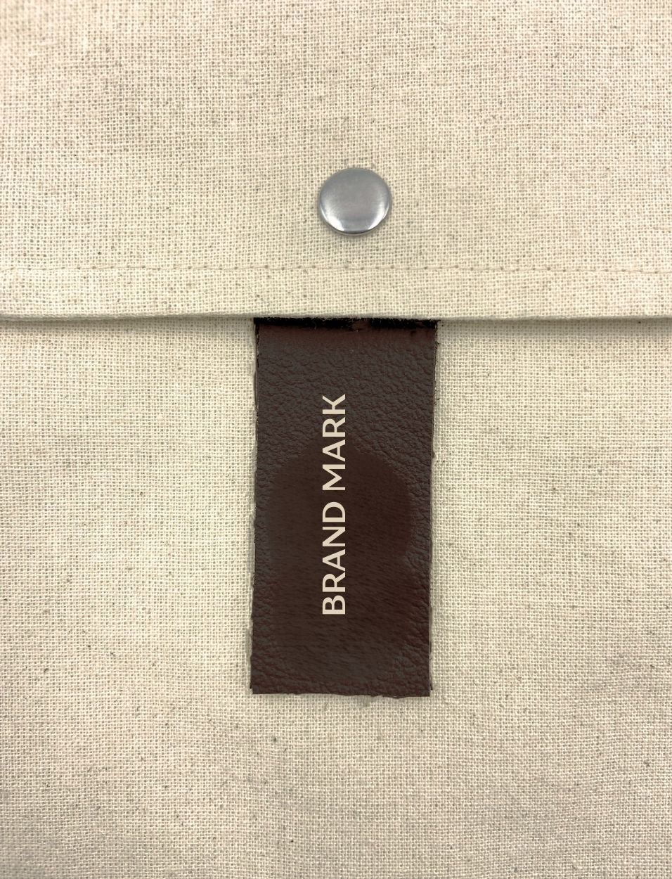 Small Cotton packaging pouch with leather